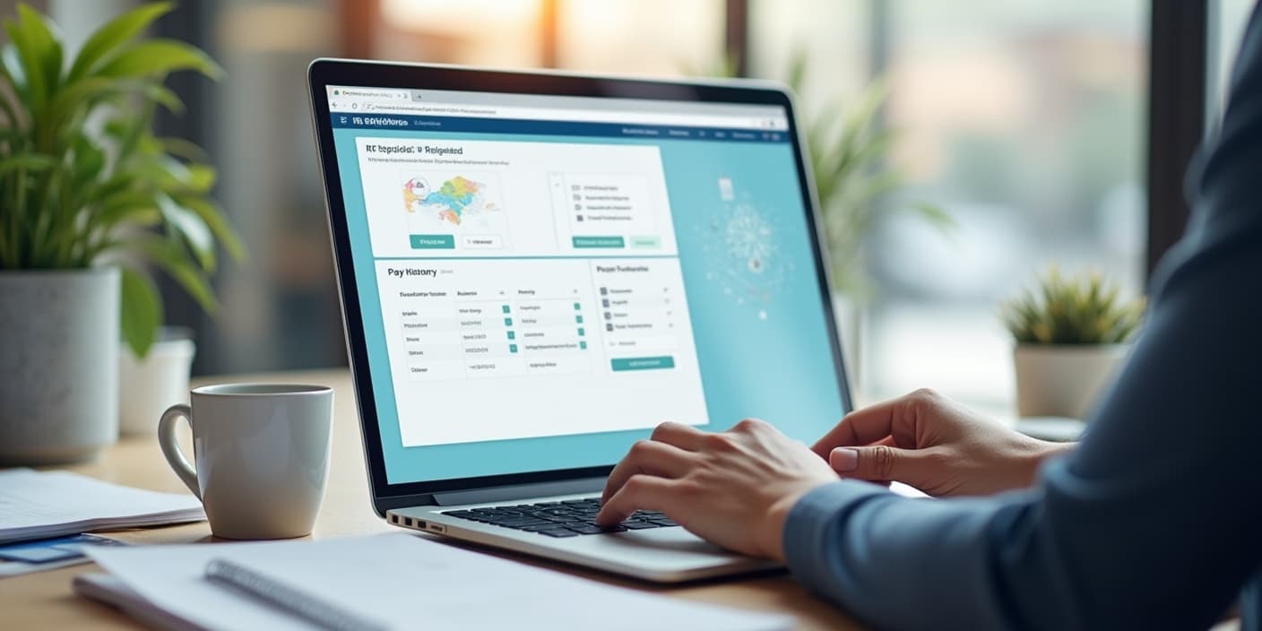 Payroll administration software interface with employee payment details.