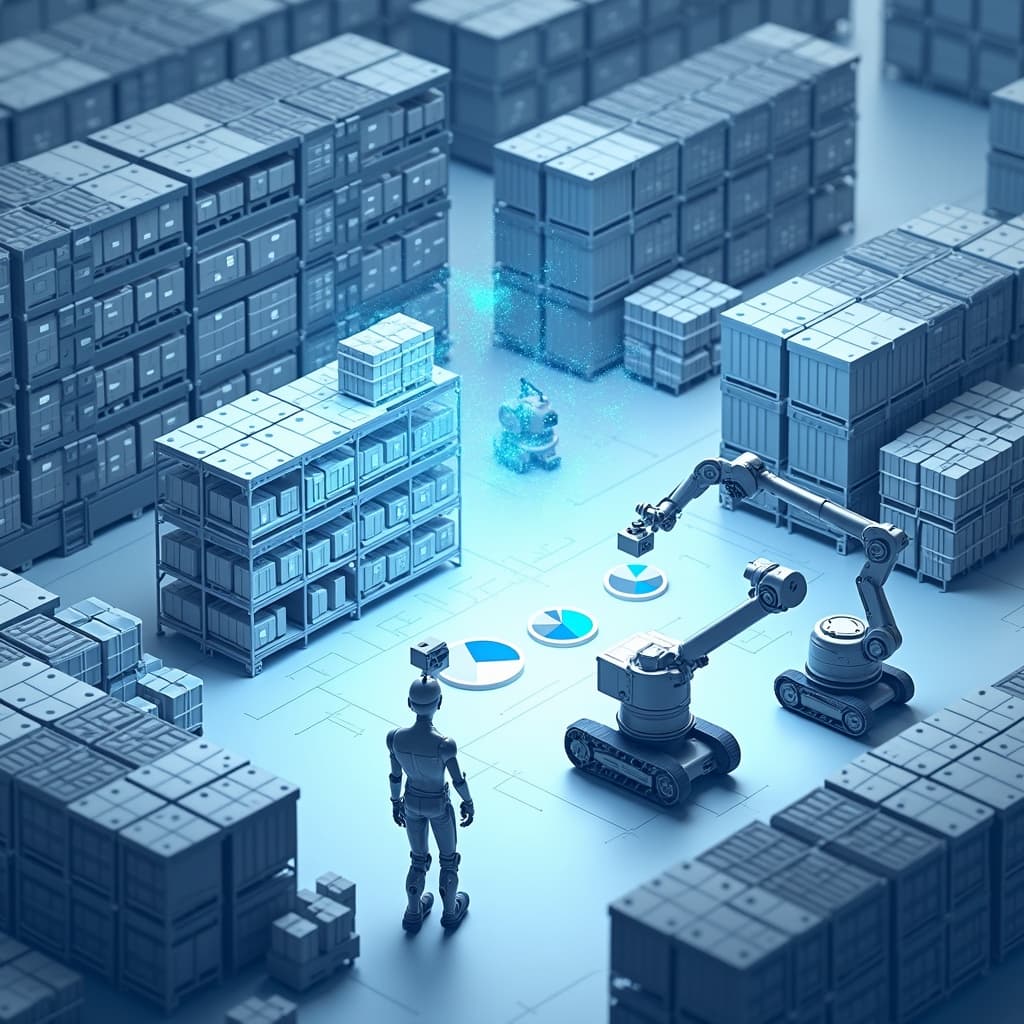 Digital interface showing inventory tracking data.